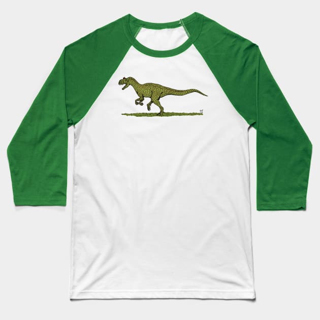 Allosaurus Baseball T-Shirt by AzureLionProductions